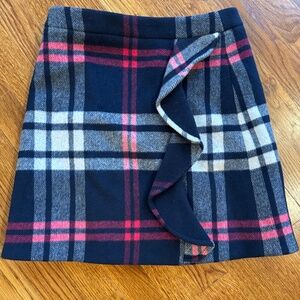 JCrew Wool Blend Plaid Skirt